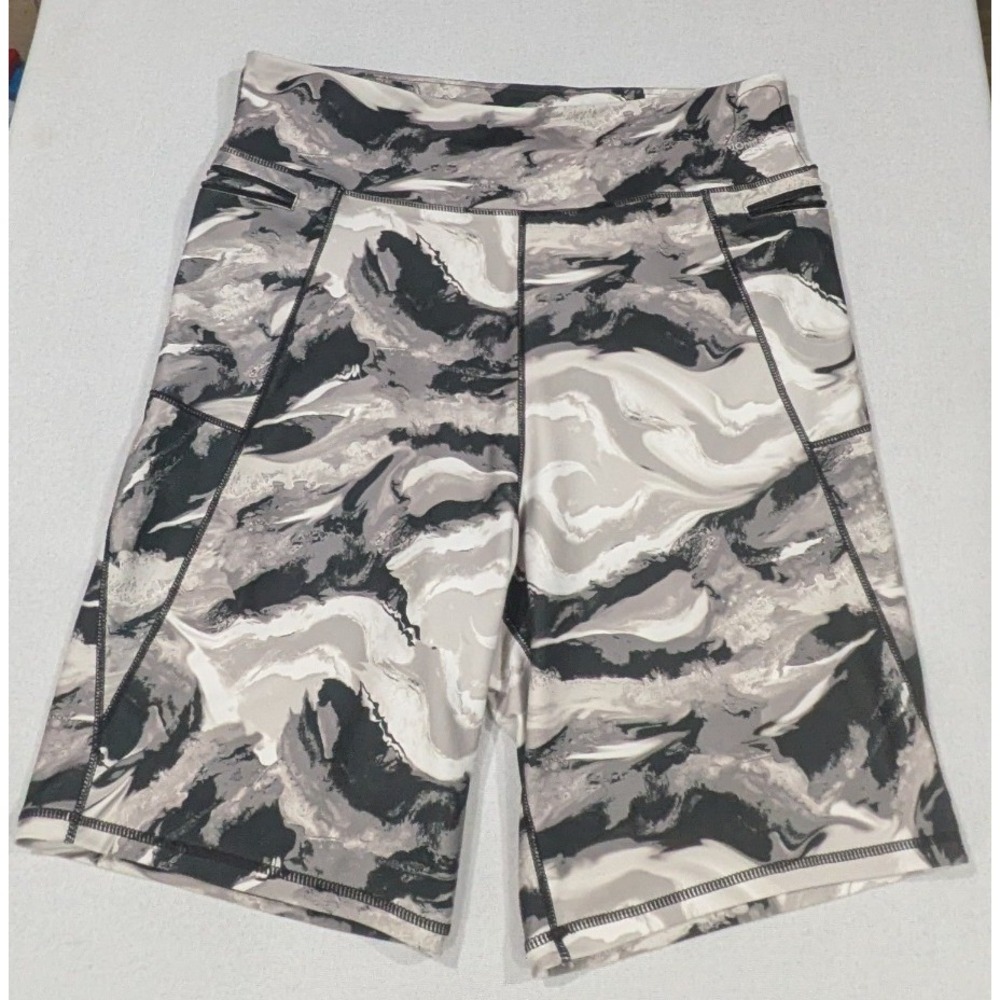 Jones New York Sport Bike Shorts Womens 2X Grey Marble Excellent Activewear